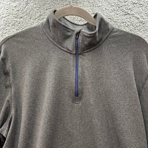 Marine Layer Men's Large Gray Pullover 1/4 Zip Samsara Company‎ Logo Soft - Picture 2 of 8